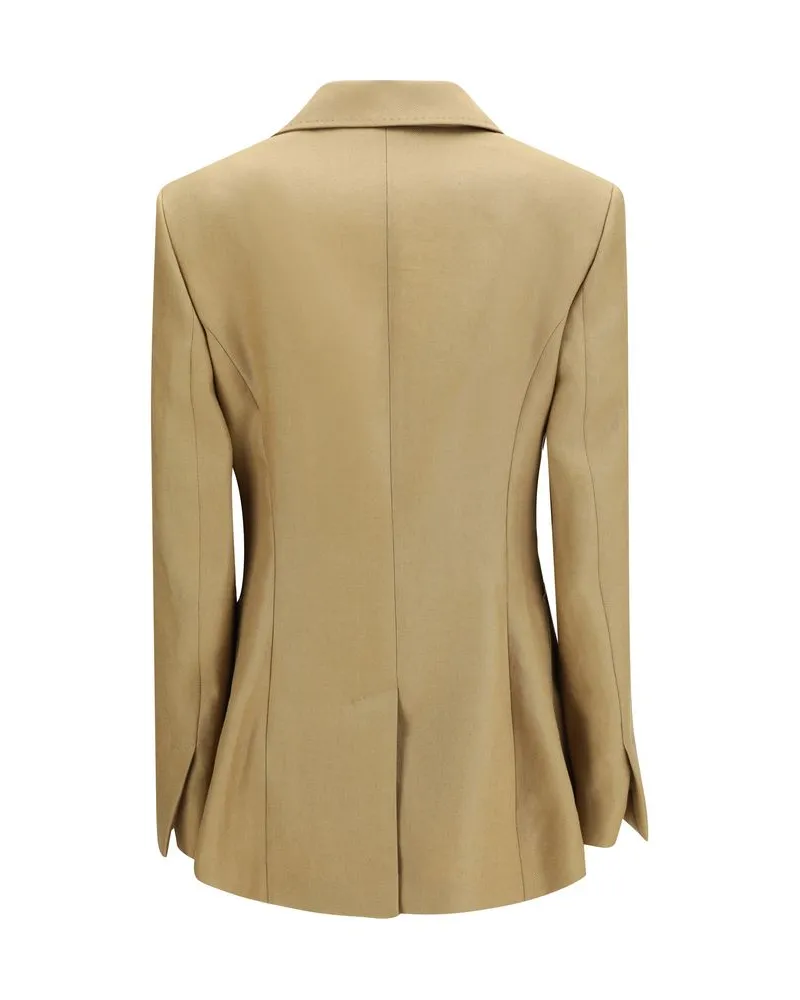 Max Mara Women's Beige Linen Jacket Clothing Beige