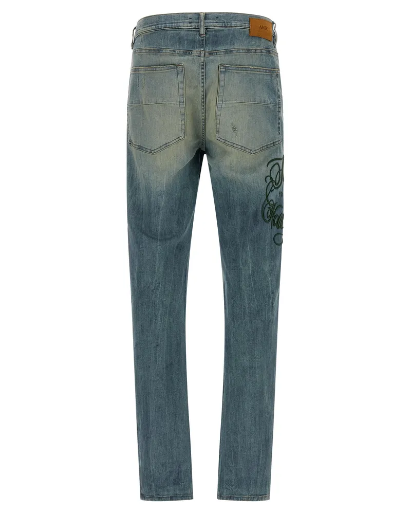 Amiri Men's Blue Cotton Relaxed Fit Jeans Clothing Blue