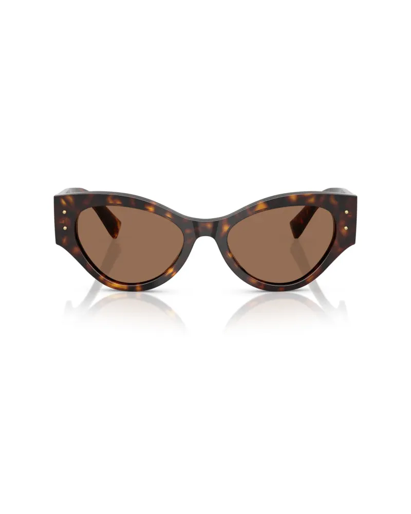 Dolce & Gabbana 0DG4480 Cat-Eye Tortoiseshell Sunglasses — Brown Brown