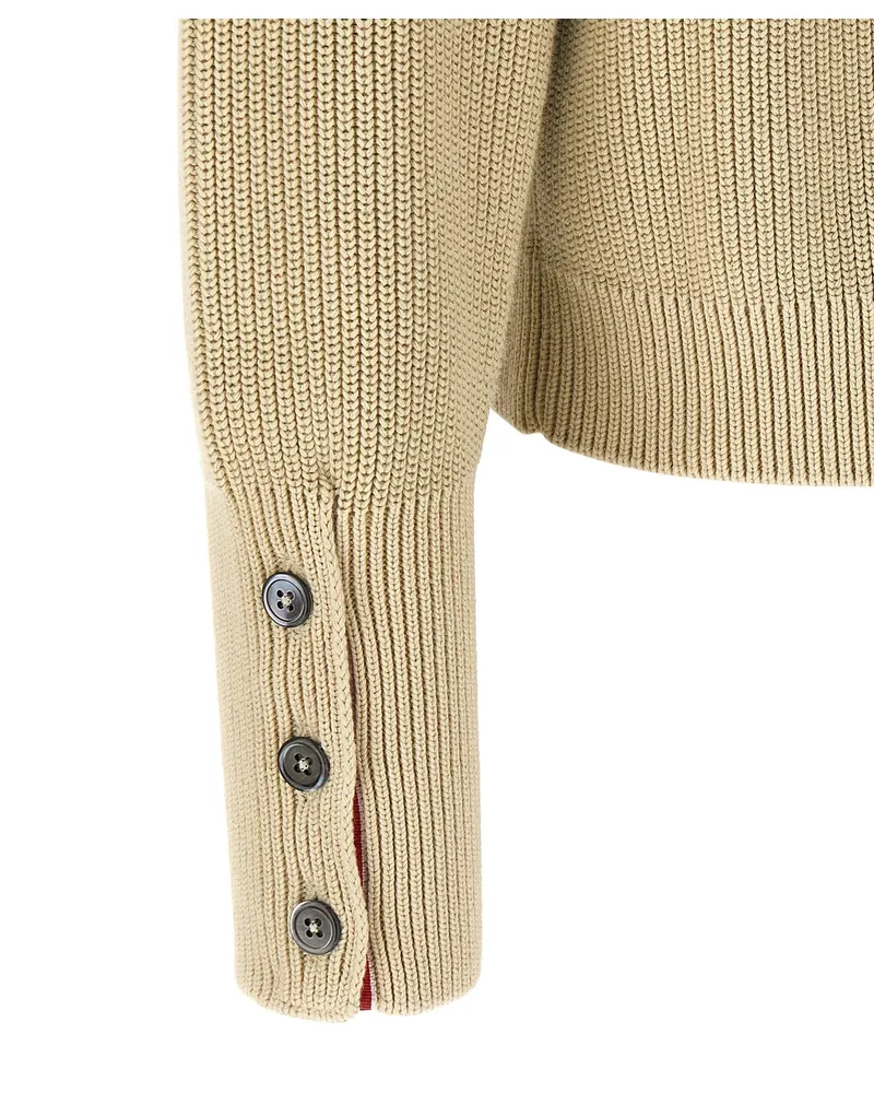 Thom Browne Men's Beige Cotton Cardigan Clothing Beige