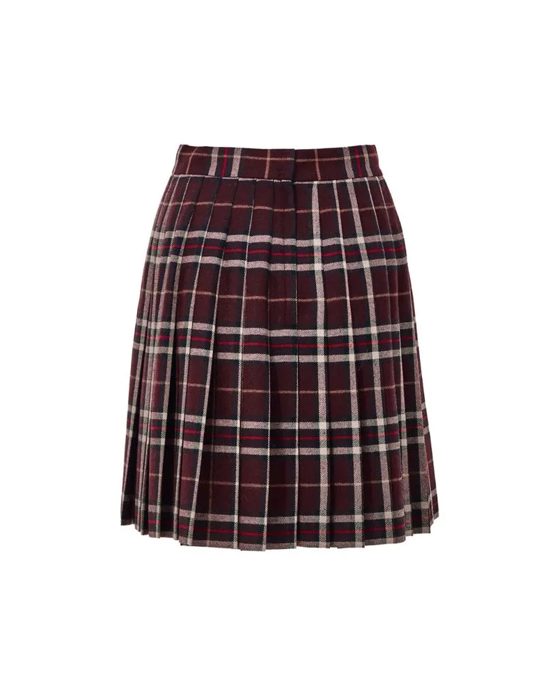 Dolce & Gabbana Women's Bordeaux Wool Mini Skirt Burgundy