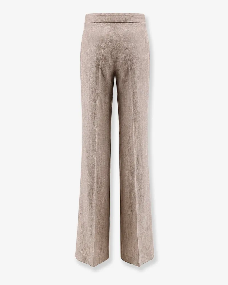 Max Mara Women's Deserto Linen Trousers Beige Beige