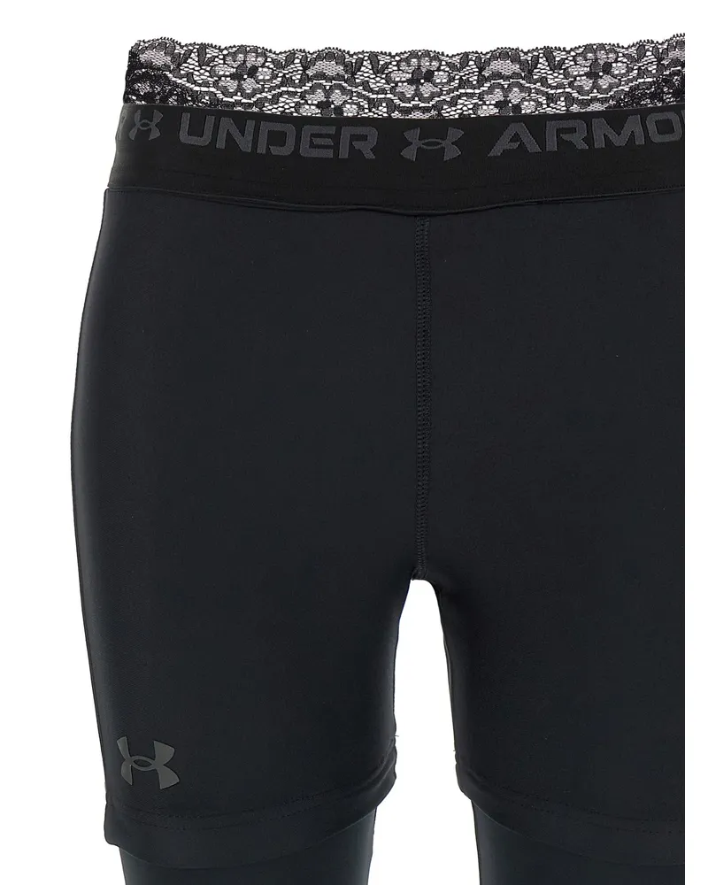 Balenciaga Logo-Print Technical Leggings — Black Black