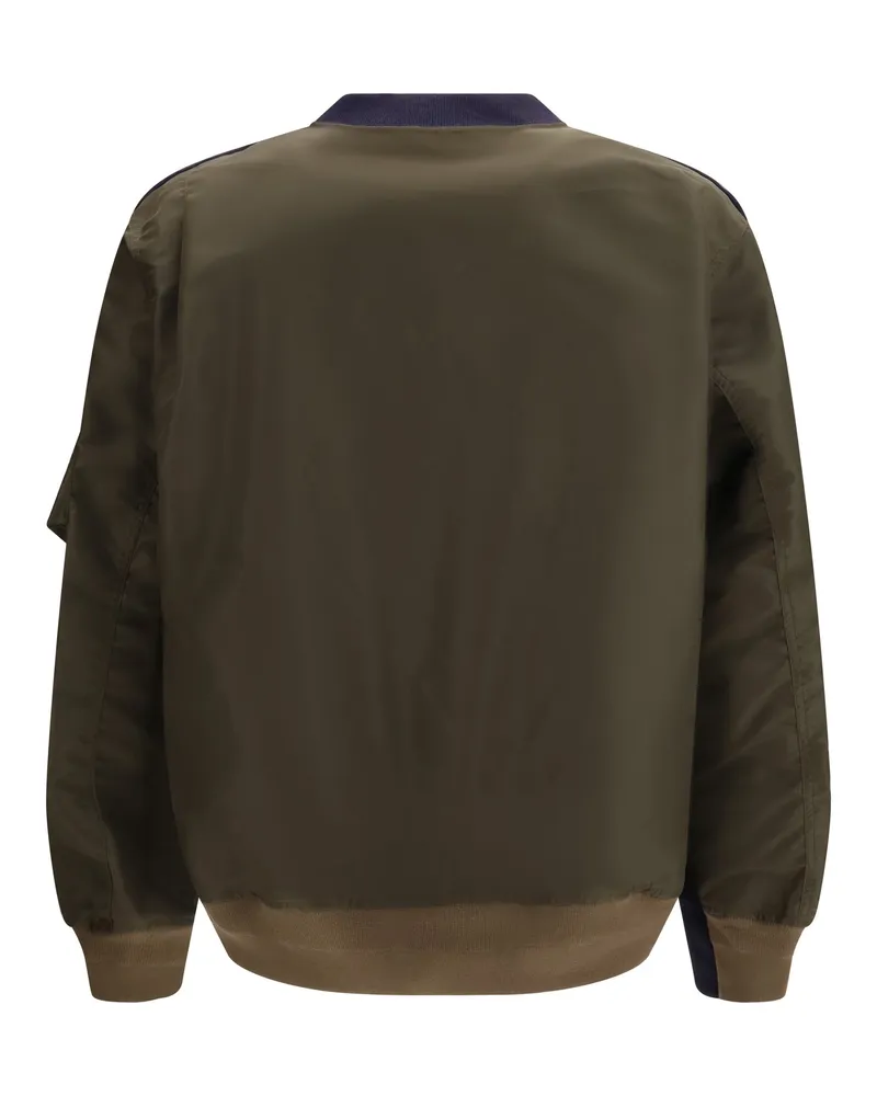 Sacai Men's Sponge Sweatshirt Navy×d-Khaki Cotton; Nylon Sweatshirts Navy×d/khaki Sweater Navy