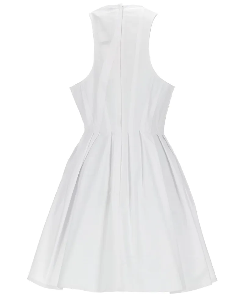 SPORTMAX Cotton Short Dress — White White