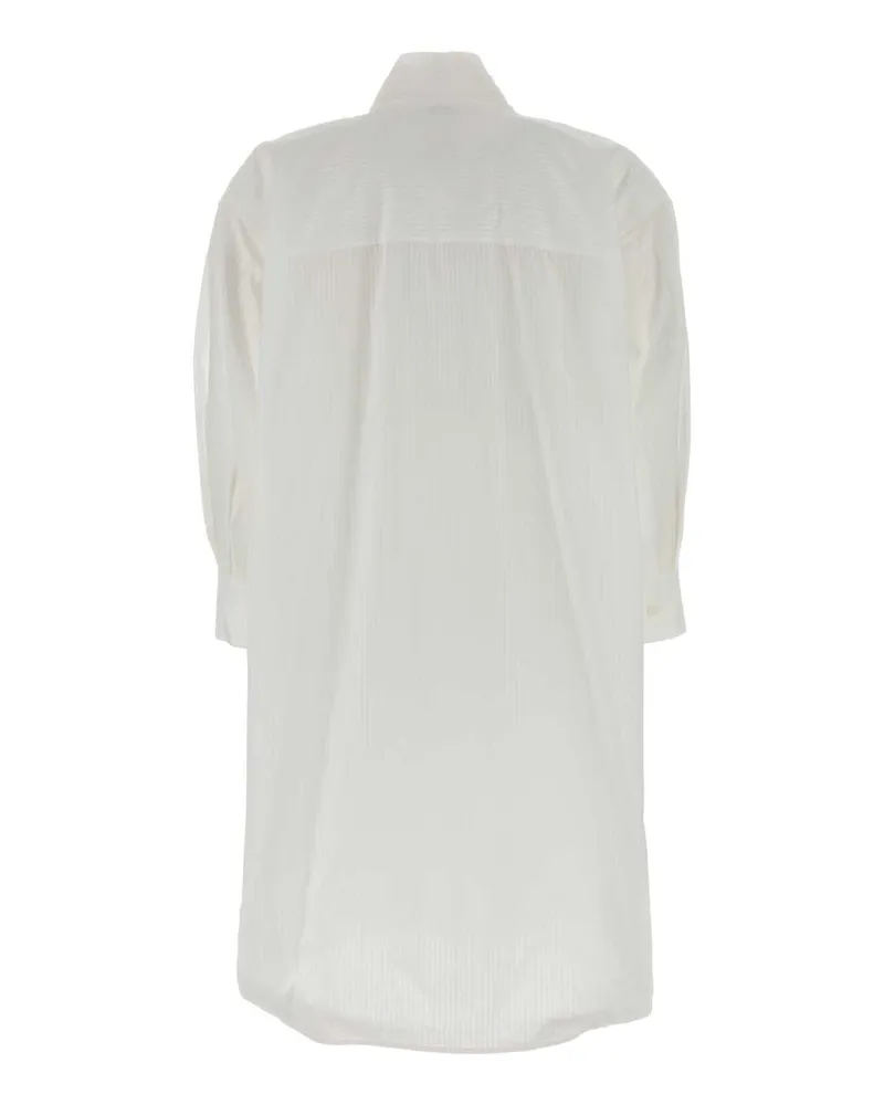Loewe Women's White Poplin Dress Exterior: Cotton Abiti White