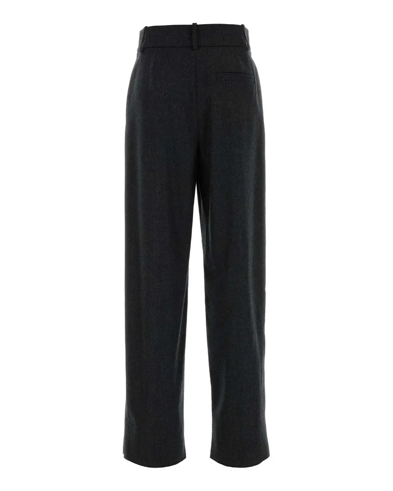Giorgio Armani Virgin Wool Blend Trousers Swamp