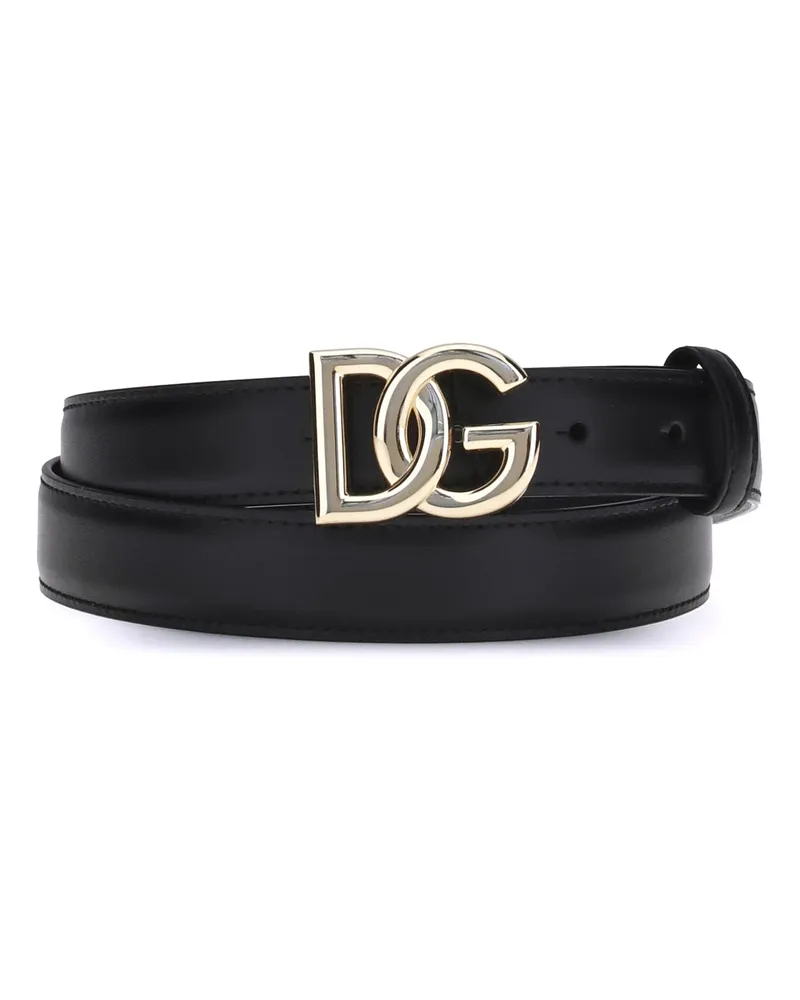 Dolce & Gabbana Women's Leather Belt Nero Calf Bos Taurus E Braces Black
