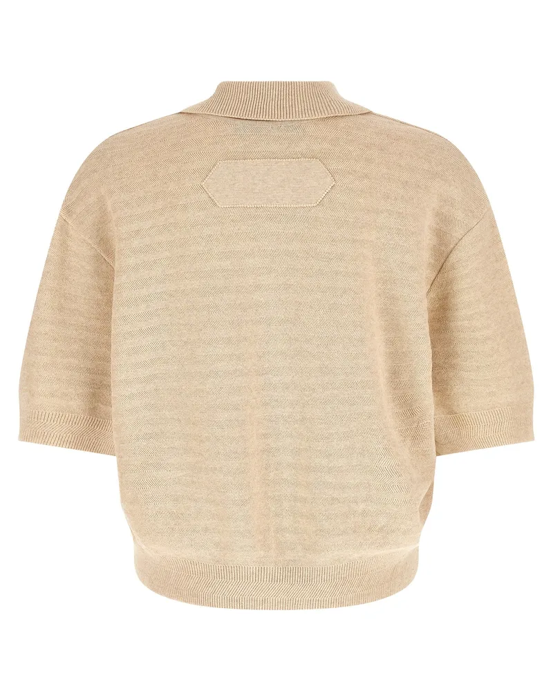 Jacquemus Men's Beige Cotton Polo Shirt Beige