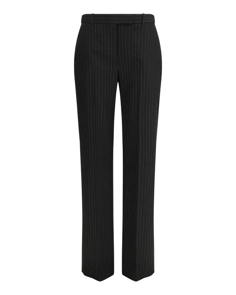 Alexander McQueen Women's Tailored Trousers Black-Gold Wool Black/gold Black