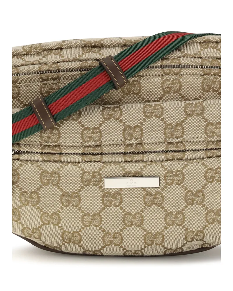 Gucci Men's Shoulder Bag Small Tag Vintage Sand Sand-Dark Brown-Vrv Fabric Sand/dark Brown/vrv Beige