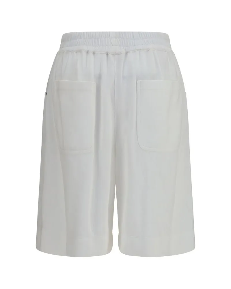 Brunello Cucinelli Women's White Cotton Bermuda Shorts White