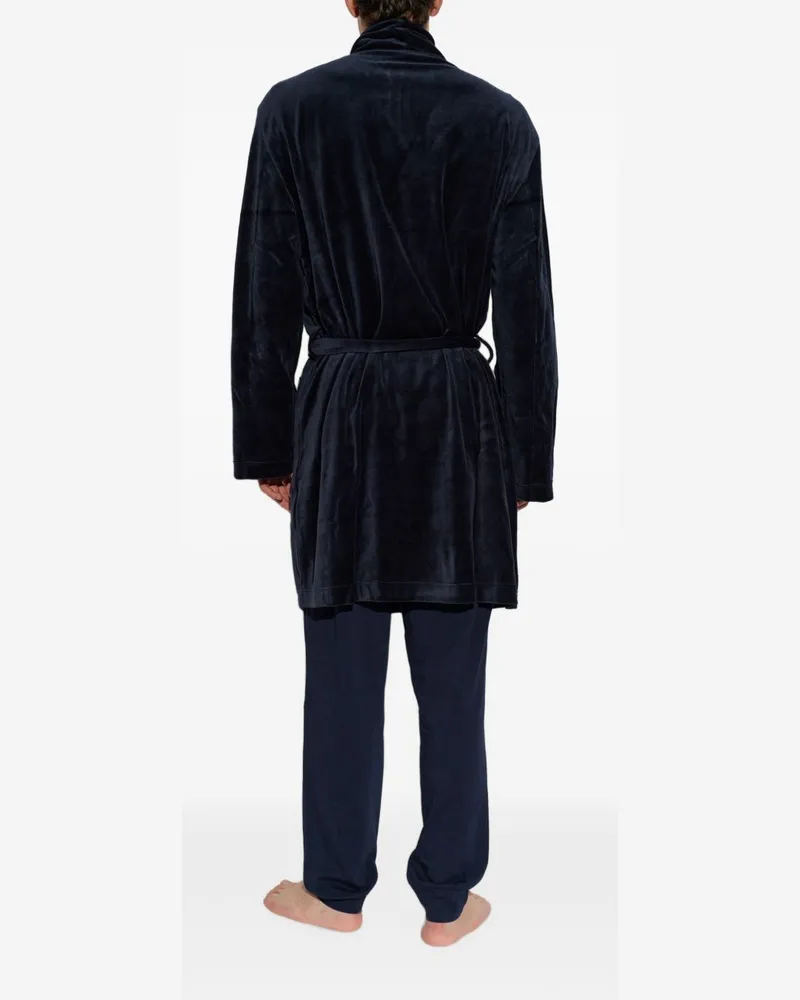 Emporio Armani Velvet Robe — Navy Navy