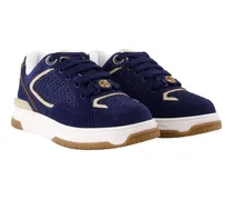 Men's Sneakers -  Leather Blue Calfskin Shoes