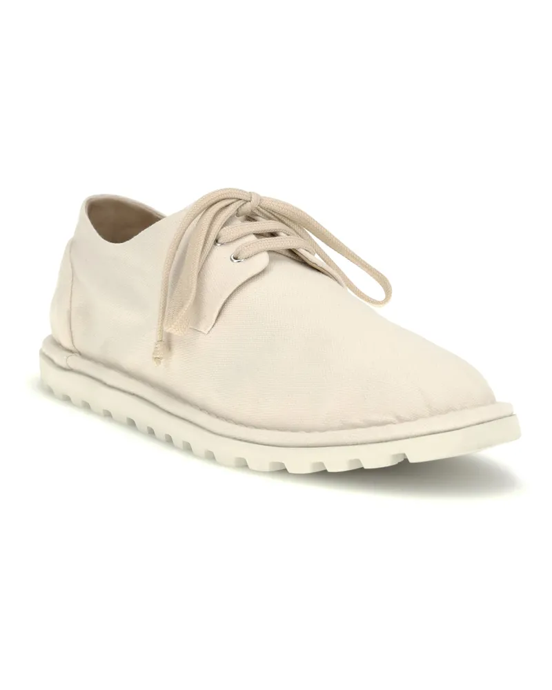 Marsèll Men's Derby Lace-Ups Sancrispa Milk Upper: Cotton Lace-Up Shoes Flat Beige
