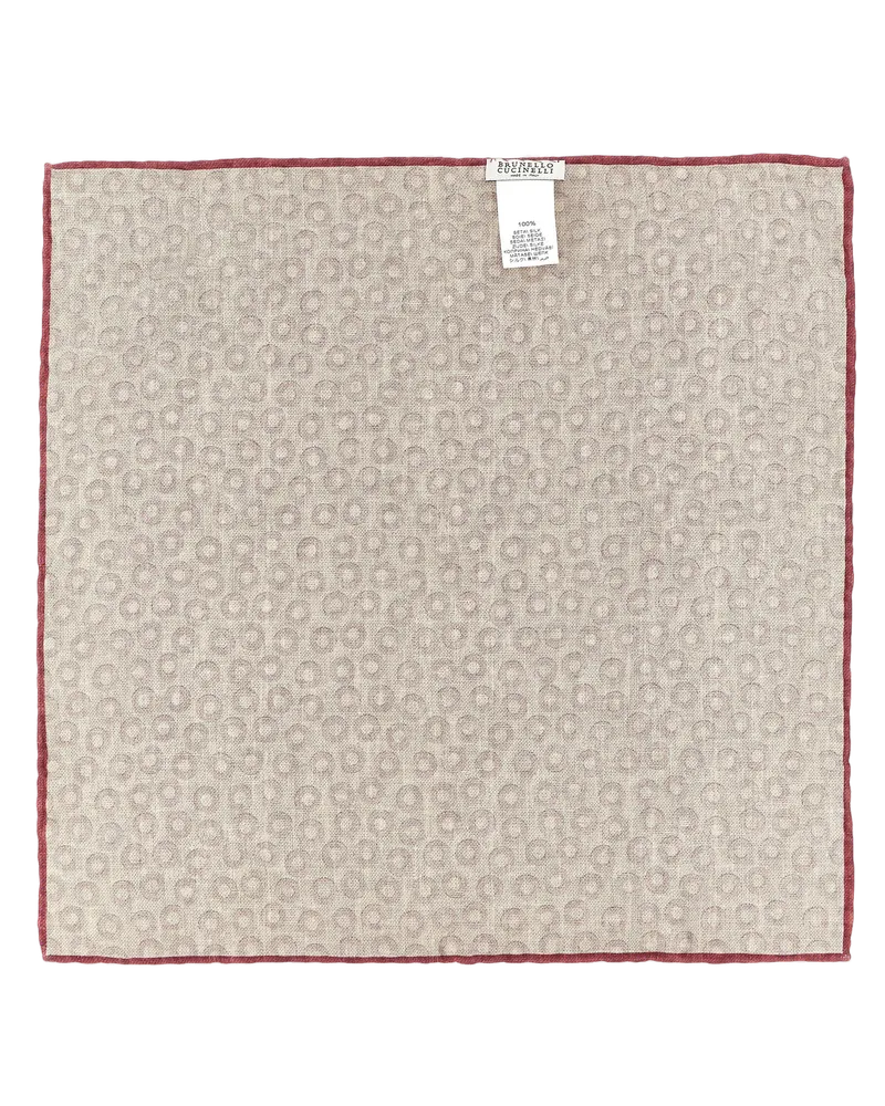 Brunello Cucinelli Men's Multicolor Silk Pocket Square Accessory Multicolor