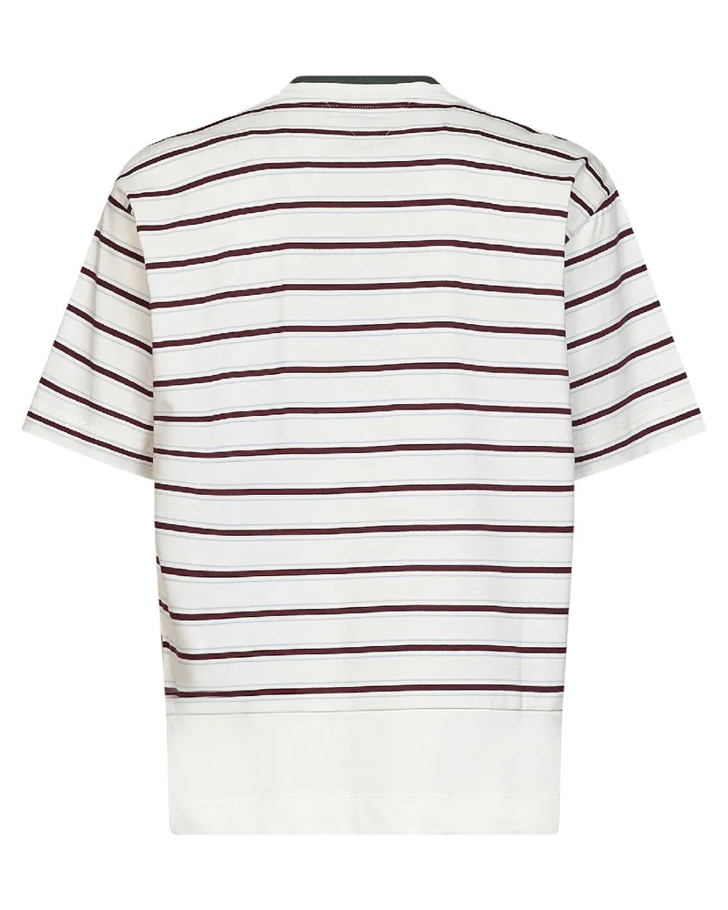 Bottega Veneta Men's T-Shirt Layered Cotton White T-Shirts And Polos White