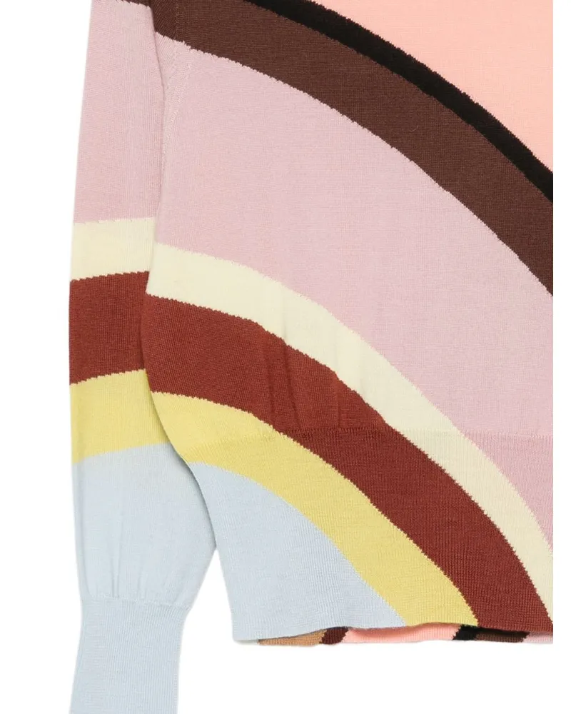 Paul Smith Multicolor Striped Knit Sweater — Pink Pink