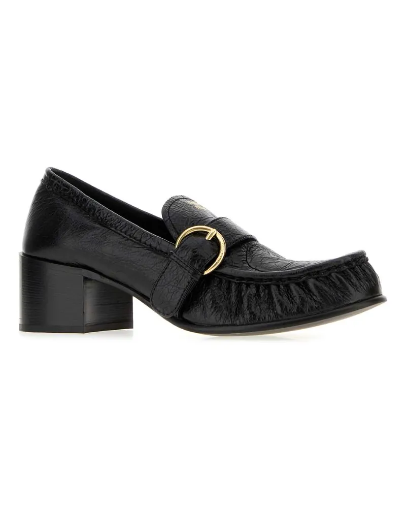 Miu Miu Calf Leather with Fur Trim Loafer — Black Black