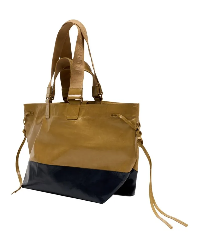 Isabel Marant Women's Wardy Tote Multicolor Cowhide Caramel