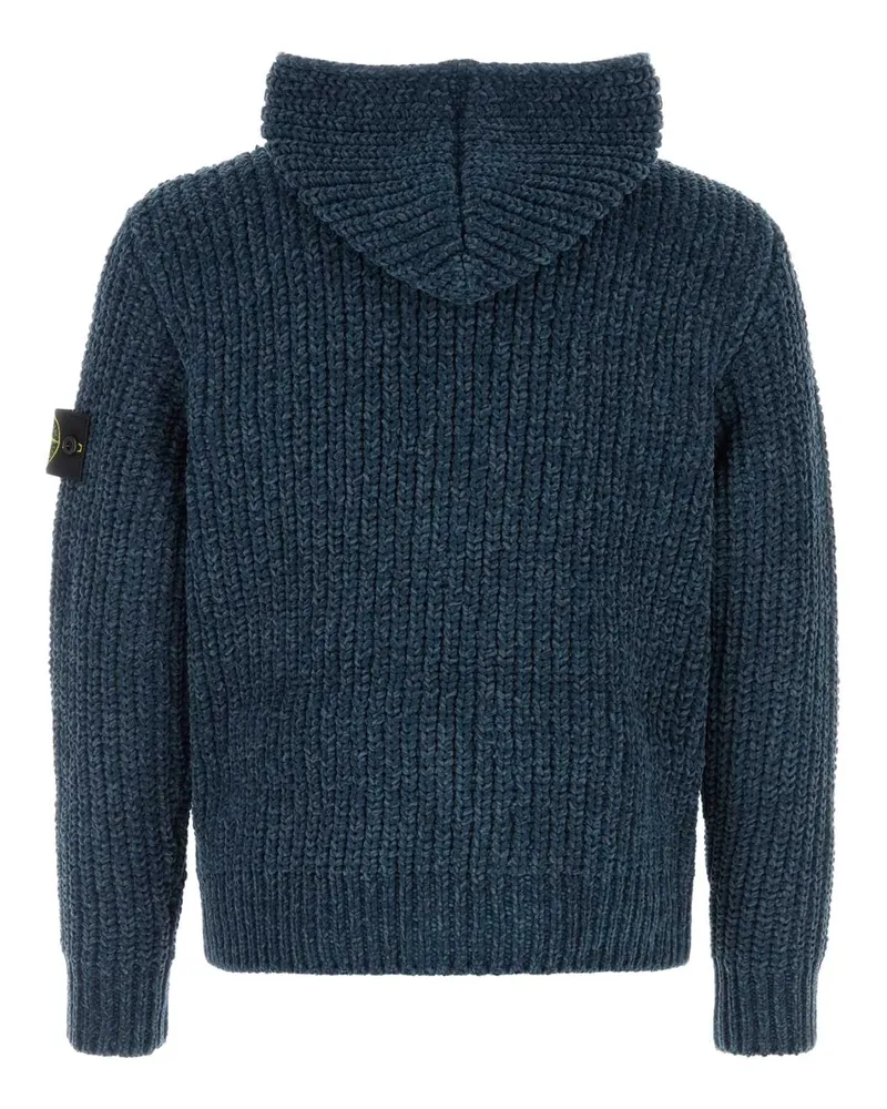 Stone Island Men's Blue Cotton Cardigan Exterior: Maglie Sweater Blue