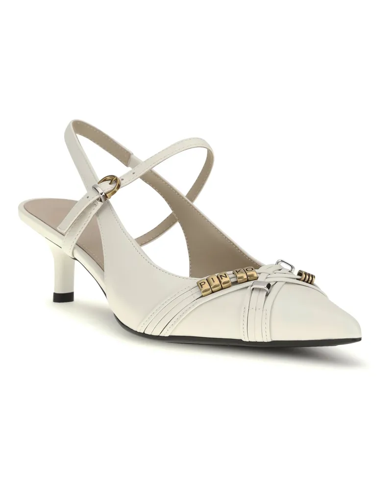 Pinko Women's Gloria 18 Pumps Milk High Heel Shoes White