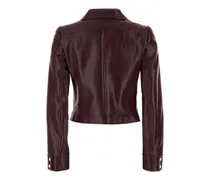 Women's Aubergine Vinyl Blazer Burgundy Giubbini Jacket