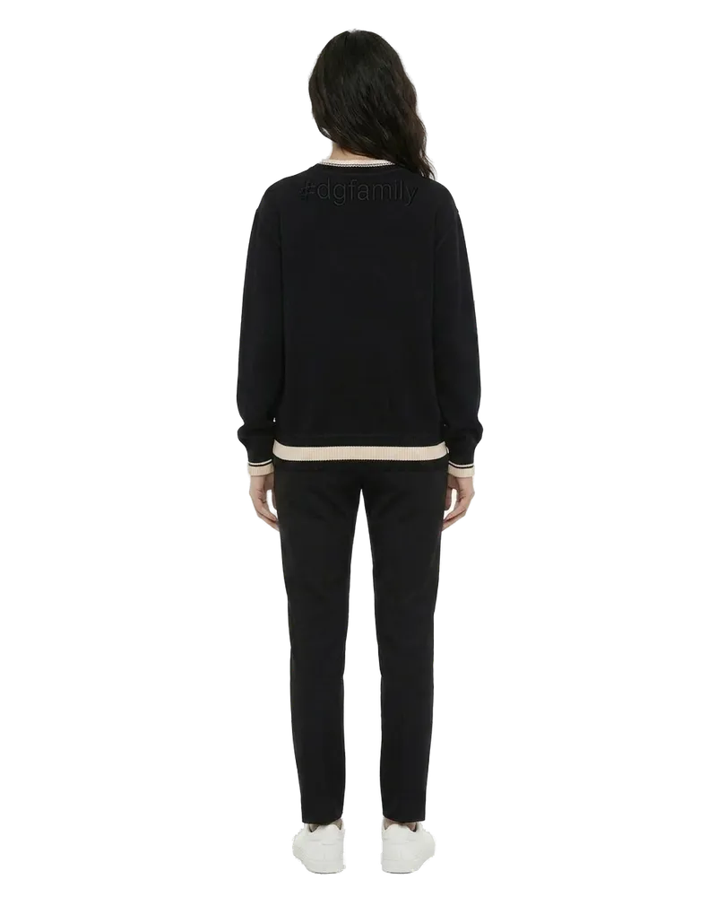 Dolce & Gabbana Women Black Cotton Sweatshirt Clothing Black