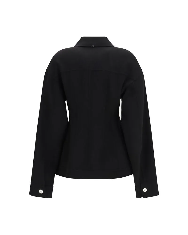 Max Mara Women's Black Wool Oves Aries Coat Clothing Black