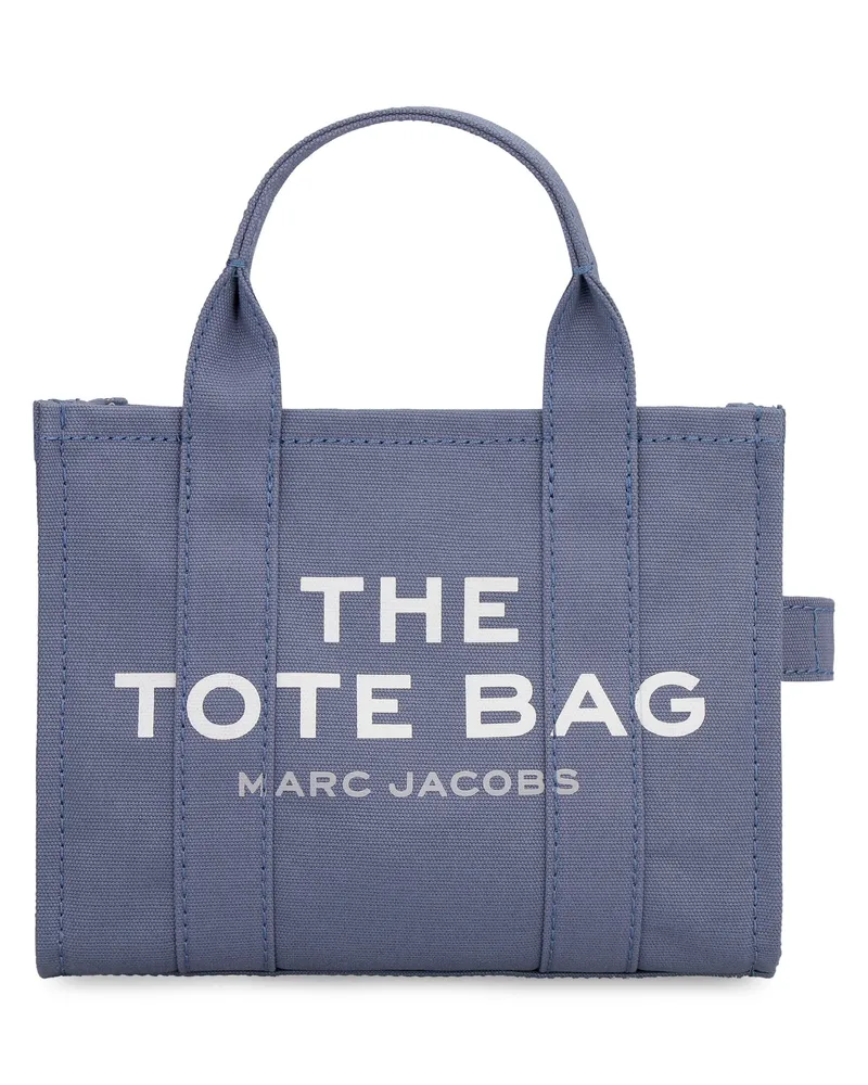 Marc Jacobs Women's Tote Bag Small Canvas Blue Shadow Cotton Blue