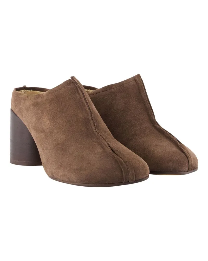 Maison Margiela Women's Mules -  Leather Brown Calfskin Shoes Brown