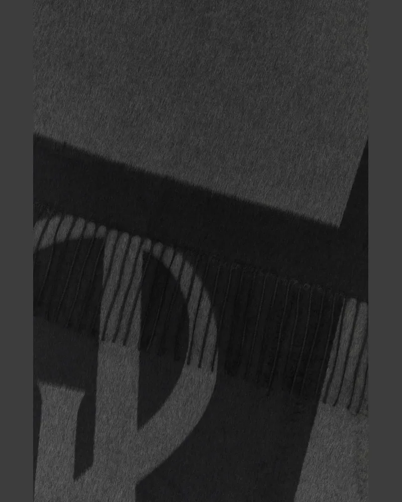 Saint Laurent Women's Dark Grey Silk Scarf Graphitedarkgrey Exterior: Portafogli Wallet Gray