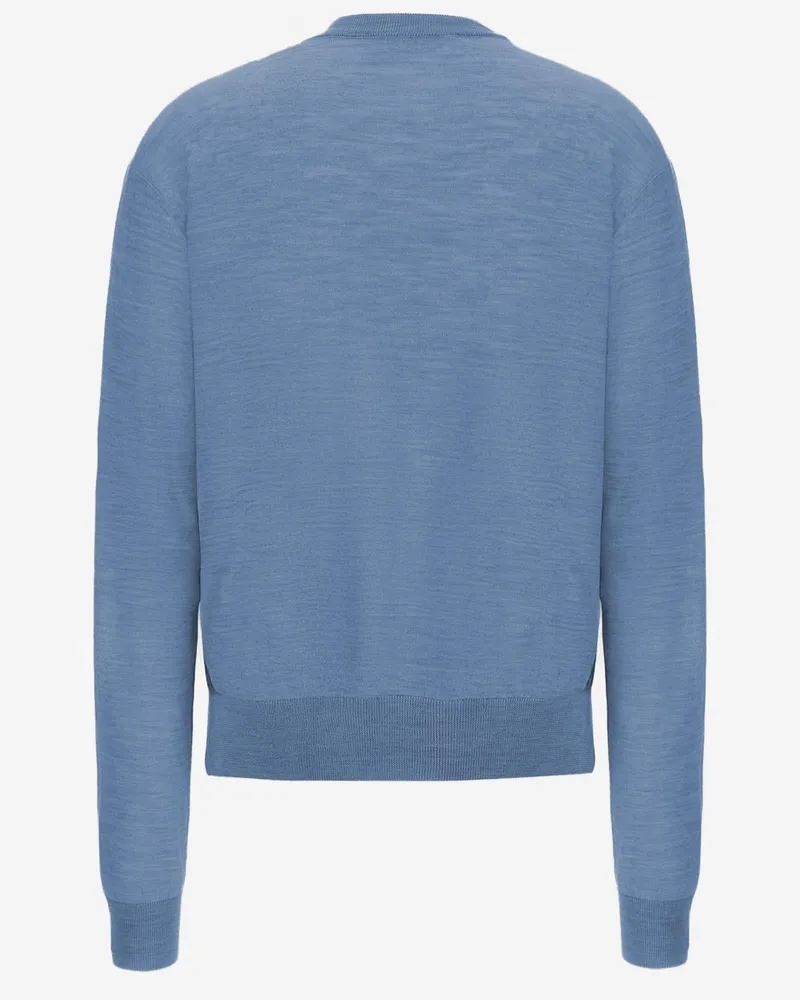 Jil Sander Women's Wool And Cashmere Blend Sweater Light Blue Blue