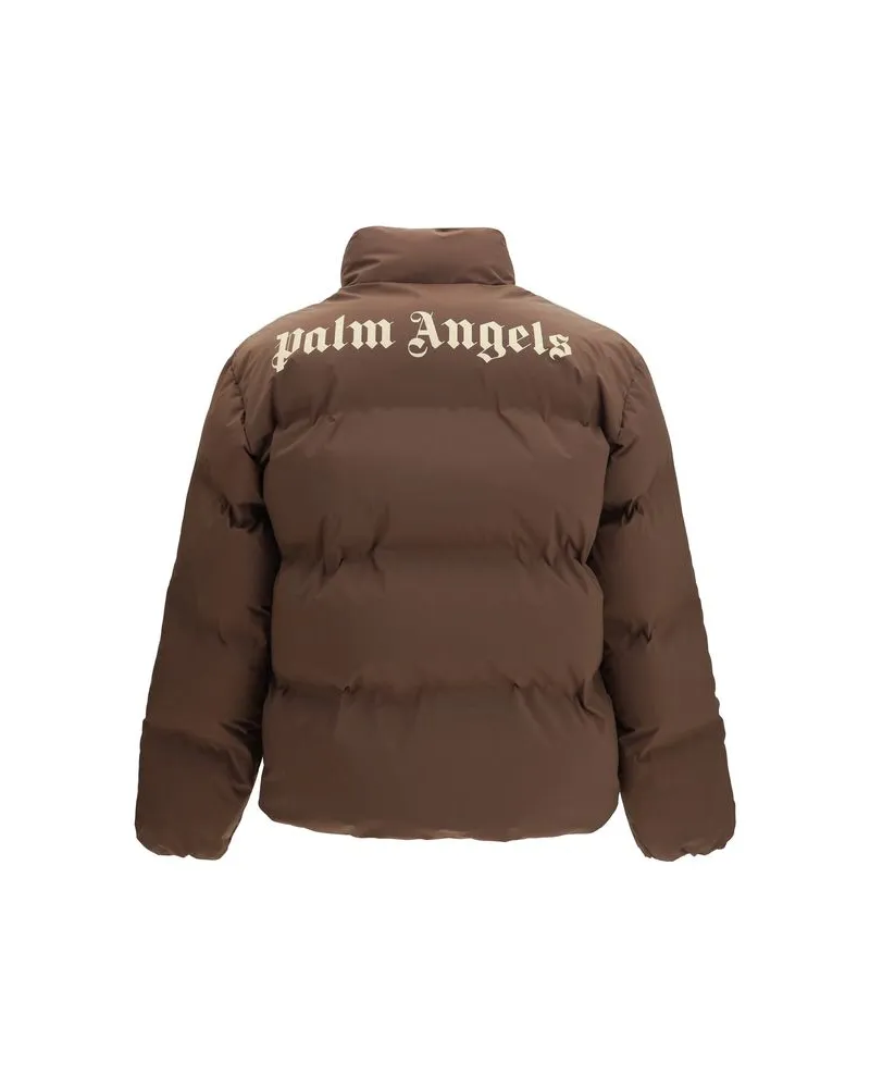 Palm Angels Men Brown Polyamide Full-Length Jacket Clothing Brown