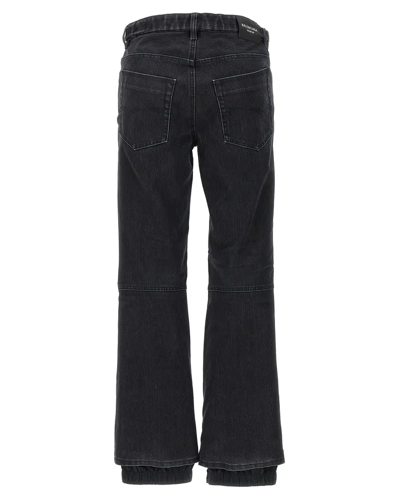 Balenciaga Women's Black Cotton Flared Jeans Clothing Black