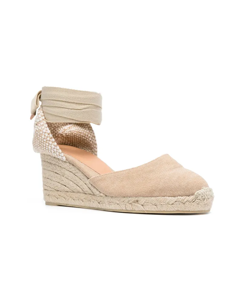 Castañer Carina Wedge Espadrille — Beige Beige