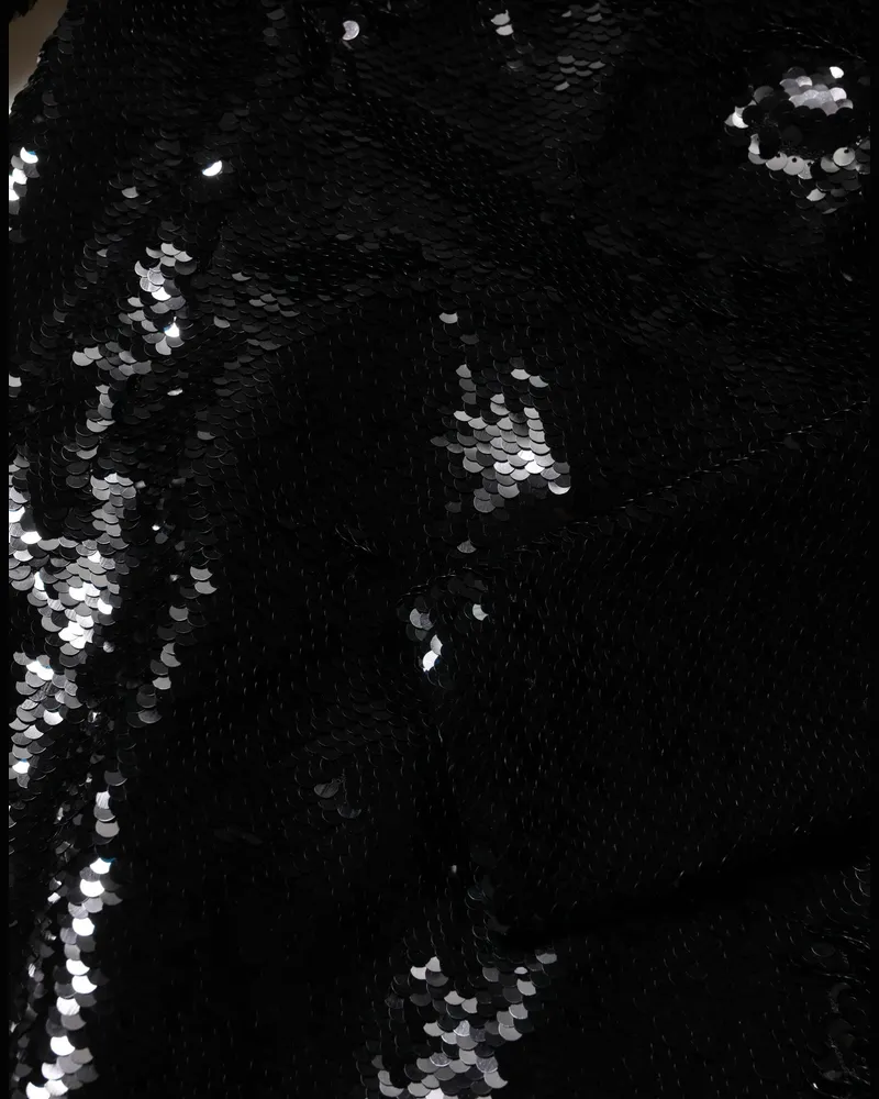 Dolce & Gabbana Women's Black Bodycon Mermaid Sequinned Gown Dress Polyester Black