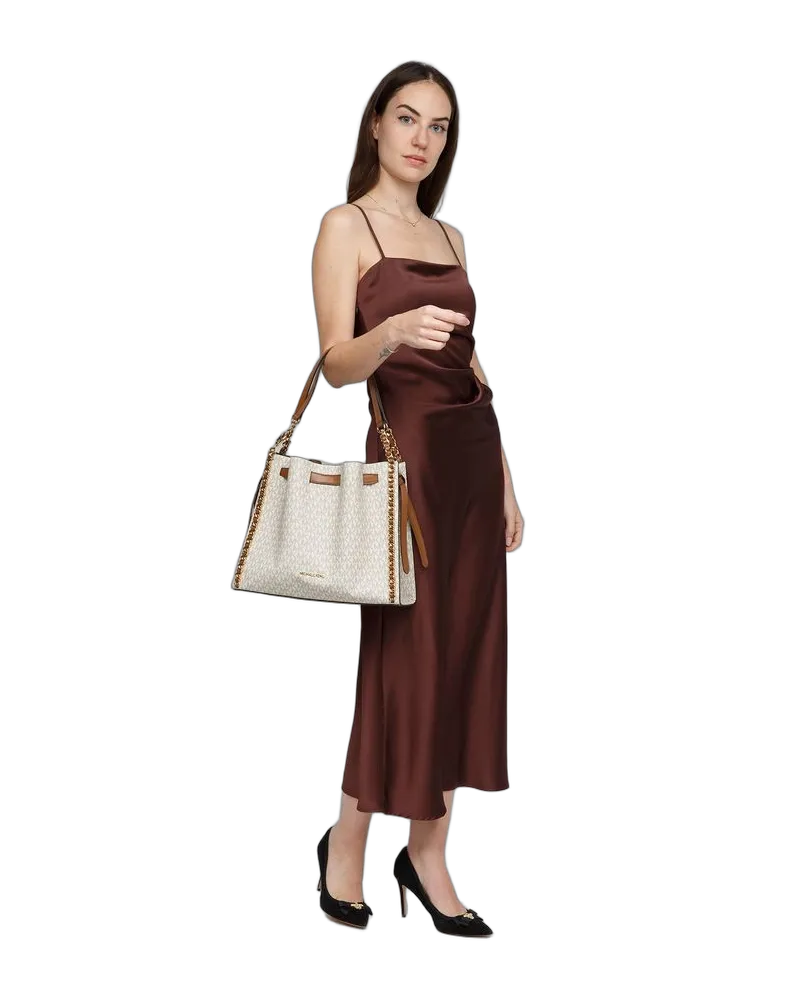 Michael Kors Women's Shoulder Bag Vanilla 89.coated Canvas Polyester Shoulder-bags Vanilla