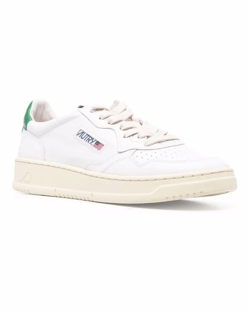 AUTRY Men's Sneakers Medalist Low White Leather Cow Trainers White