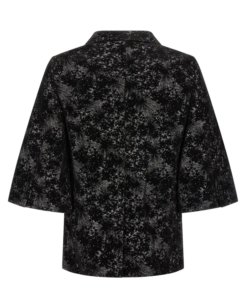 Comme des Garçons Jacquard Flared-Sleeve Blazer — Black Black