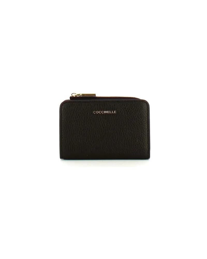 Coccinelle Women's Wallet Black Cowhide Bags Black