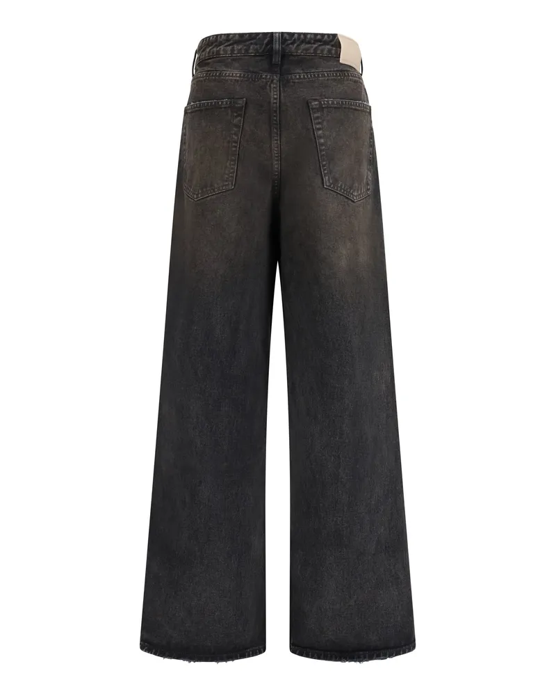 Our Legacy Women's Jeans Full Cut Nebula Wash Cotton Black