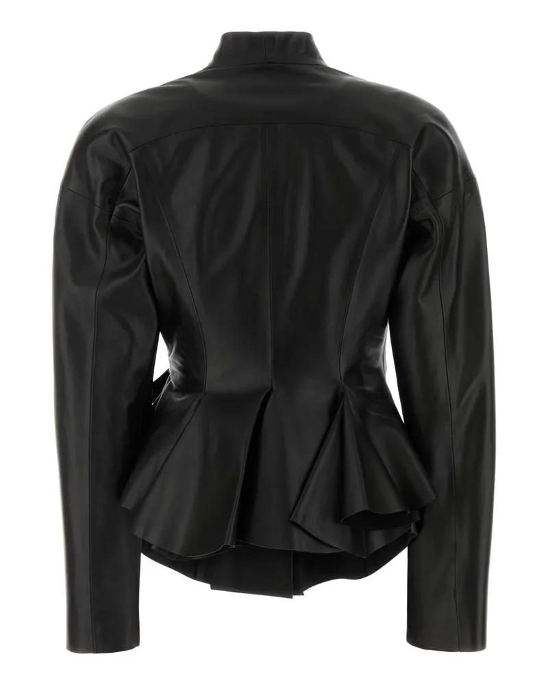 Alberta Ferretti Pelle Leather Jacket — Black Black