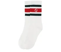 GG Crossover Rib-Knit Socks — Multicolor