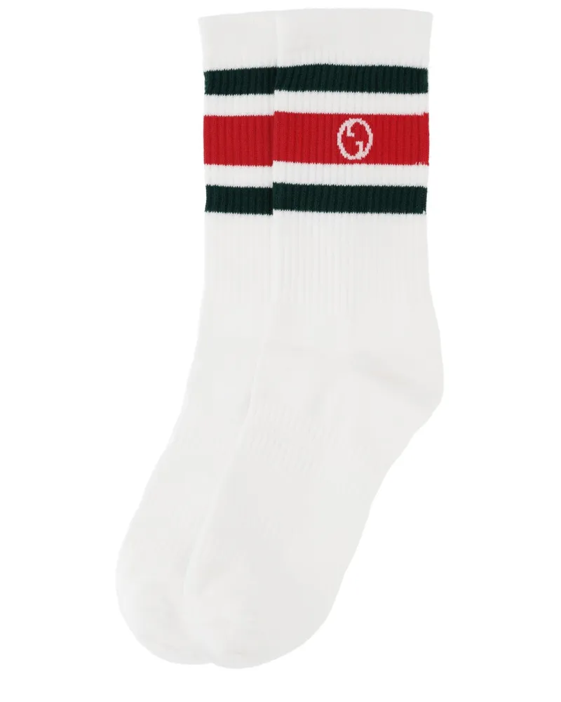 Gucci GG Crossover Rib-Knit Socks — Multicolor Multicolor