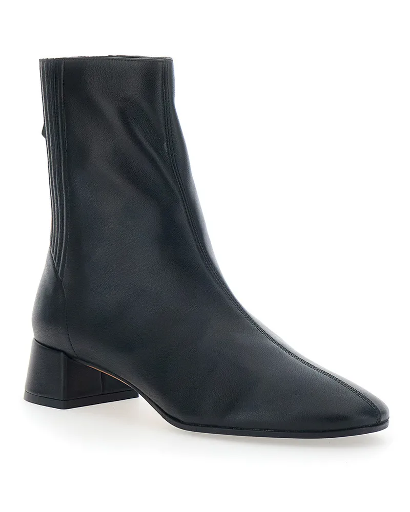 Aquazzura Women's Bootie 3 Saint Honore Black Leather Sheep Boot Black