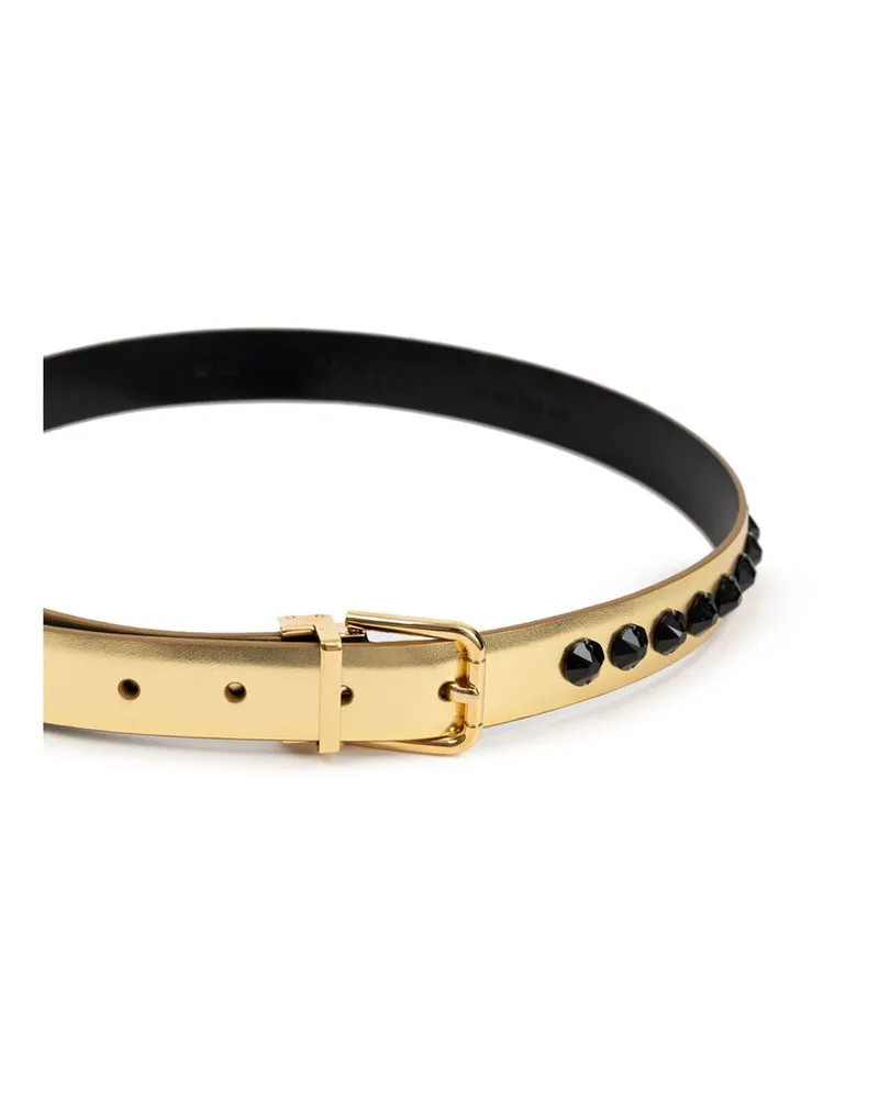 Dolce & Gabbana Women's Gold Leather Regular Belt Gold