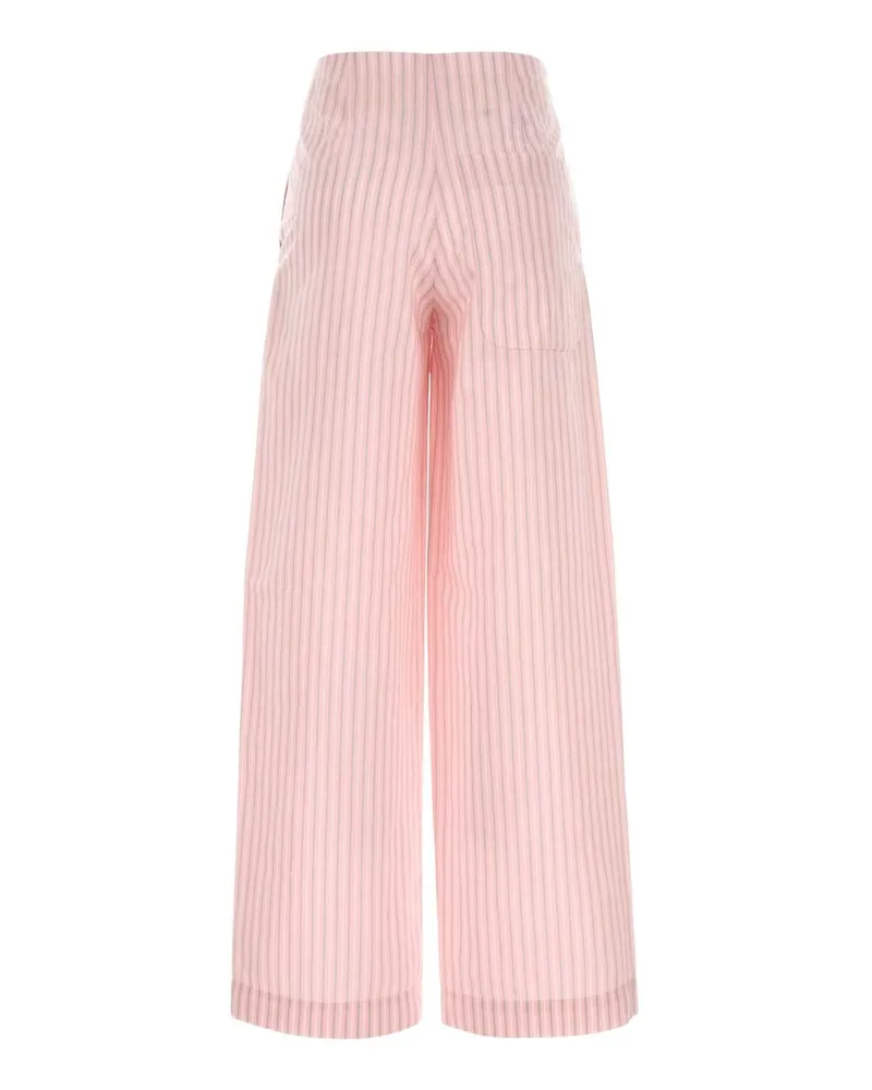 Philosophy Di Lorenzo Serafini Women's Embroidered Poplin Trousers Pink Polyester Cotton Pink