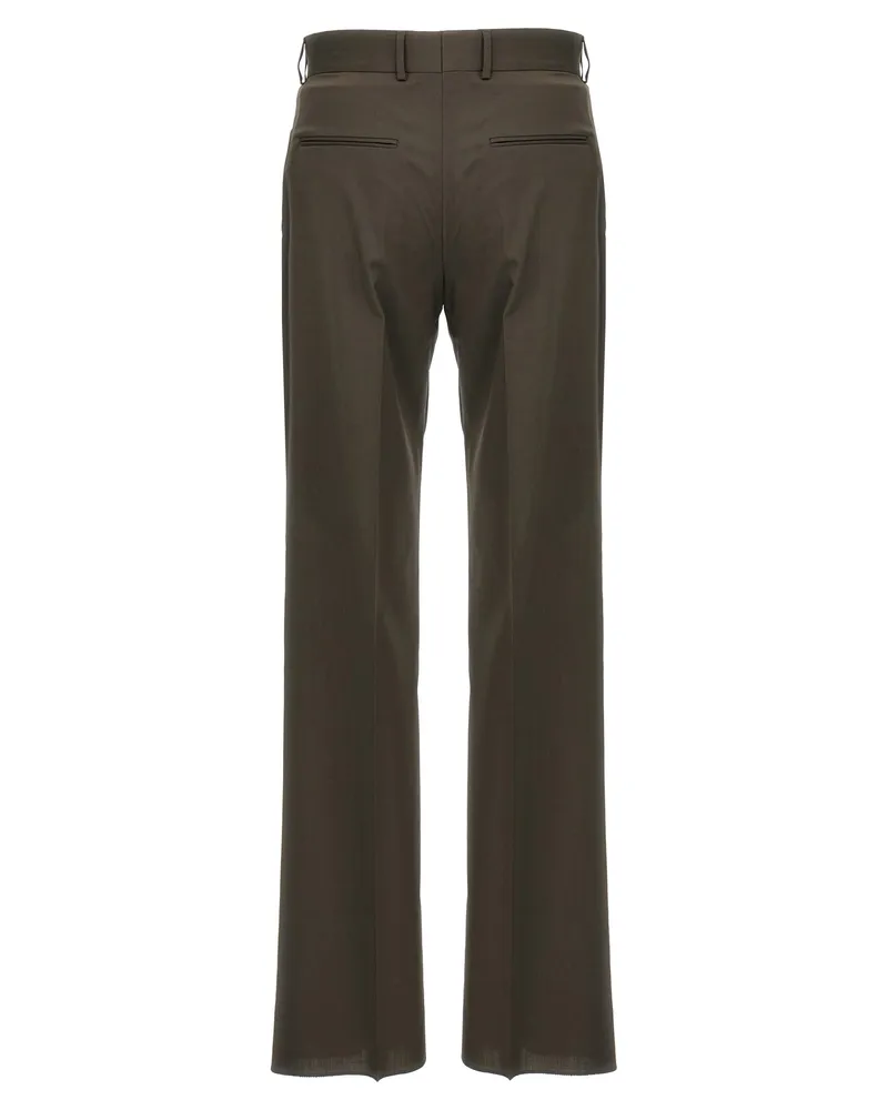 Fendi Men Bicolor Wool Dress Pants Bicolor