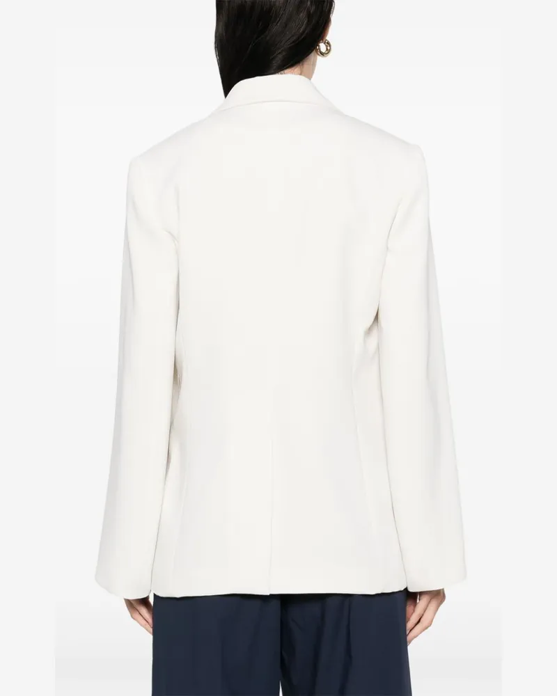 P.A.R.O.S.H. Single-Breasted Blazer — Ivory Ivory